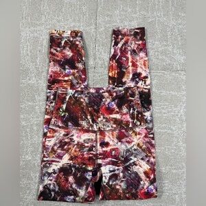 Lululemon Wunder Train HR Tight 25” Everlux LW5CQOS Pink Print Size 2